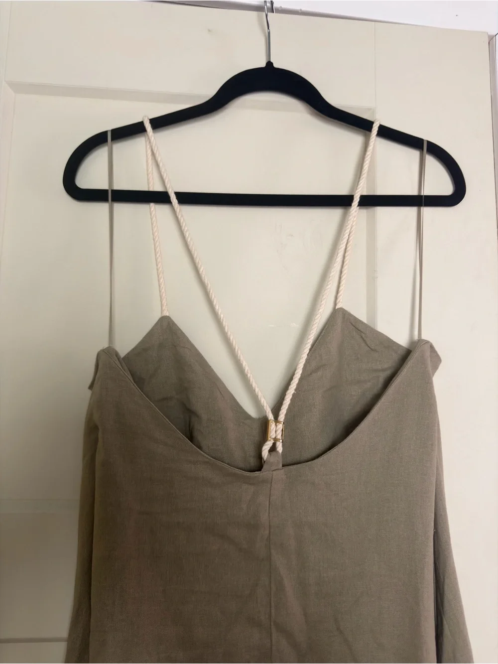 zara voluminous linen midi dress - Picture 8 of 9